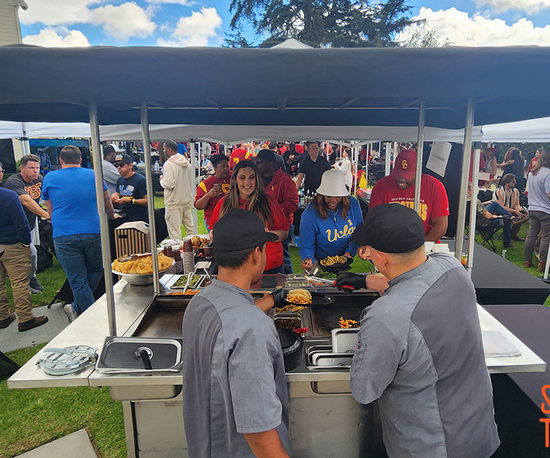 SOHO-TACO-Gourmet-Taco-Cart-Catering-Tailgate-Catering-Los-Angeles-LA-Coliseum-Serving-Happy-Customers